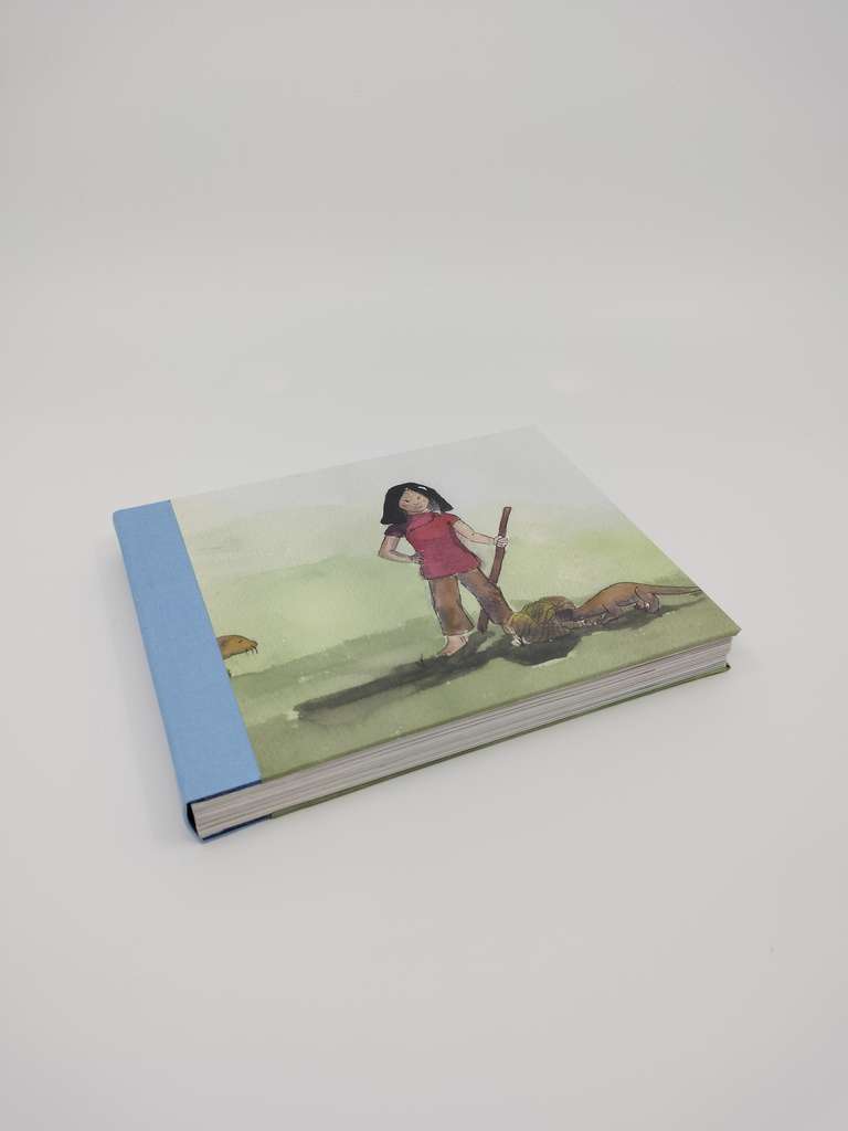 Book Cover of a Girl with some otters.